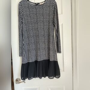Michael Kors Black and White Midi Dress, Size L, Excellent, Like New Condition